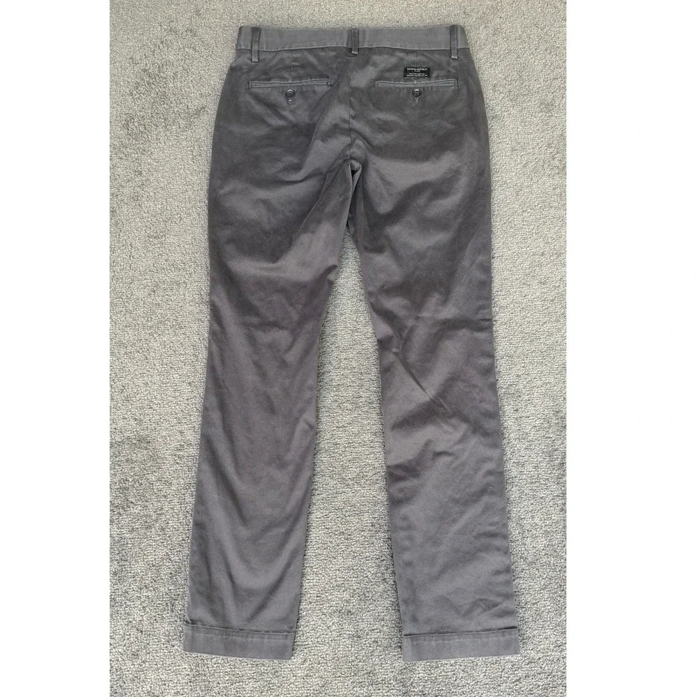 Banana Republic Fulton Chino Pants Mens 30x32 Grey Skinny Fit Cotton Trousers